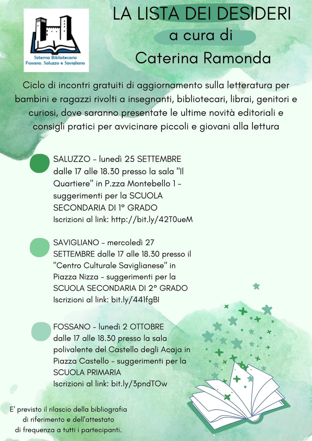 Lunedì 2 ottobre – Fossano (Cn)