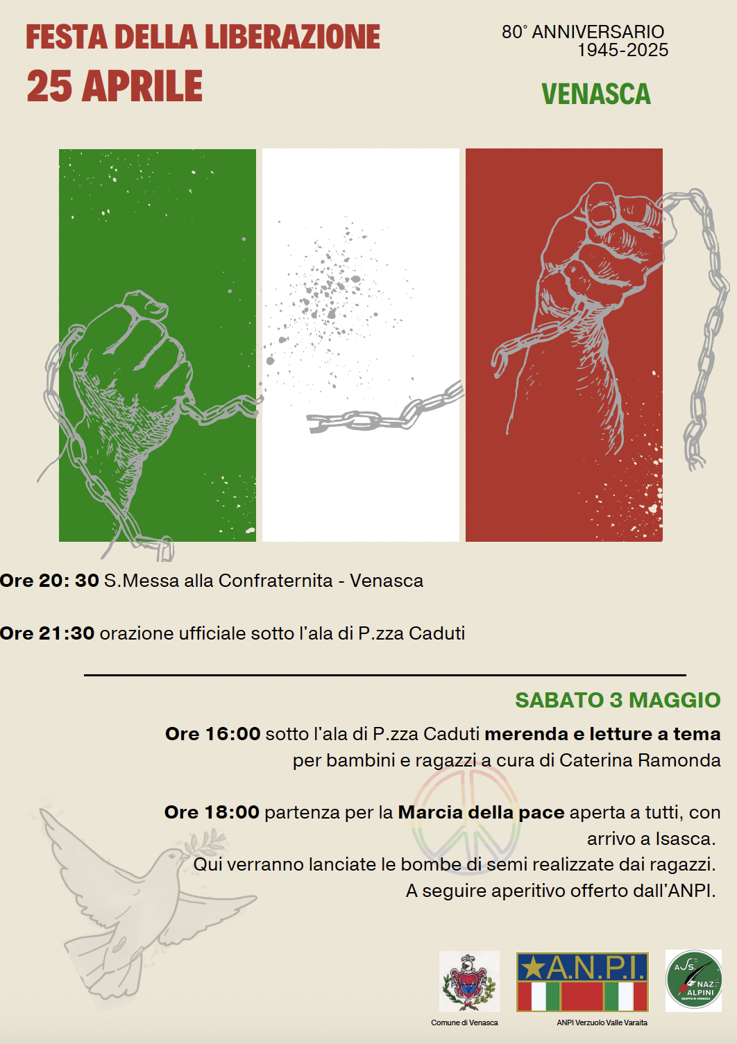 Sabato 3 maggio – Venasca (Cn)
